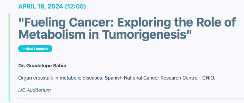 Fueling Cancer: Exploring the Role of Metabolism in Tumorigenesis (16 April 2024)